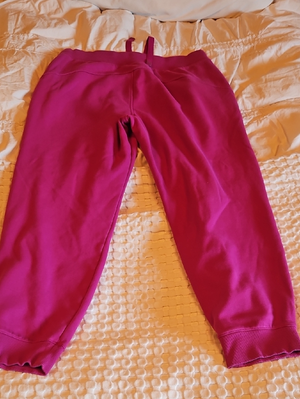 Athleta Bright Magenta Drawstring Sweatpants Lg - Picture 2 of 3